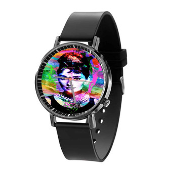 Audrey Hepburn Beauty Black Quartz Watch With Gift Box
