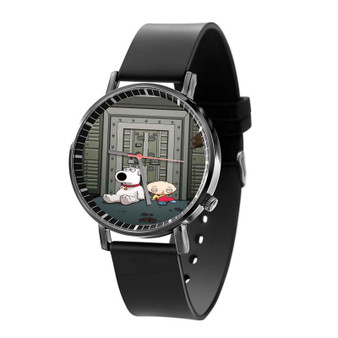 Family Guy Brian and Stewie Black Quartz Watch With Gift Box
