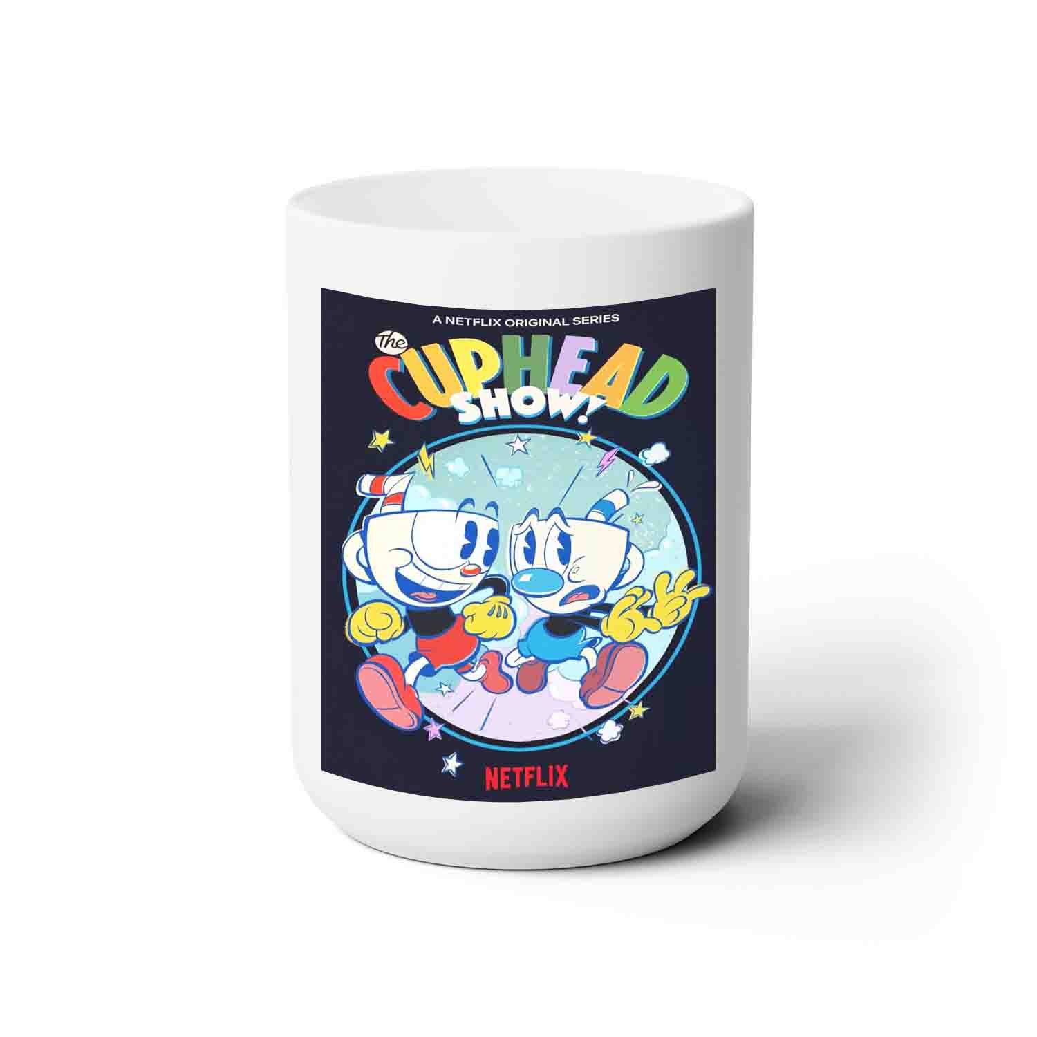 Zavstyle Cuphead Cartoon Mug 15oz 11oz White Ceramic