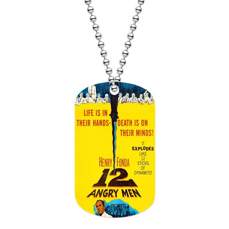 Zavstyle 12 Angry Men Yellow Dog Tag Military Stainless Steel