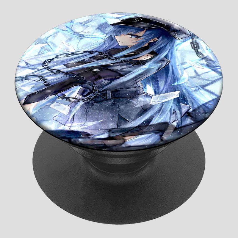 Zavstyle Akame Ga KILL Blue Esdeath Pop able Phone Stands