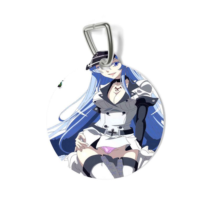 Zavstyle Akame Ga KILL Blue Esdeath Sexy Pose Pet Tag