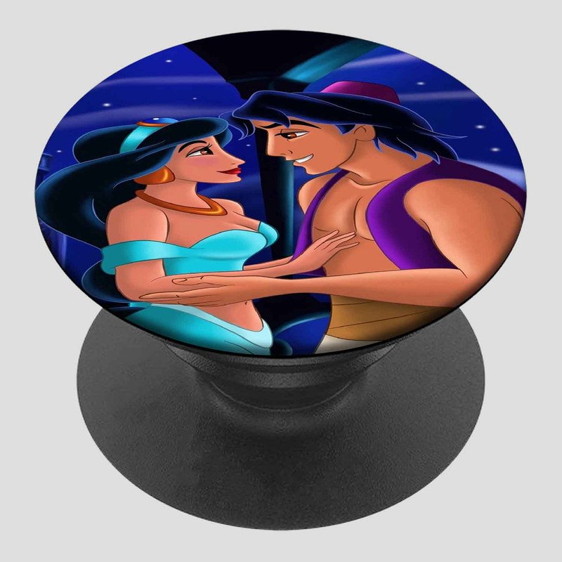 Zavstyle Aladdin and Jasmine Disney Love Night Pop able Phone Stands