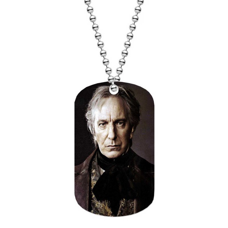 Zavstyle Alan Rickman as Severus Snape Dog Tag Military Stainless Steel