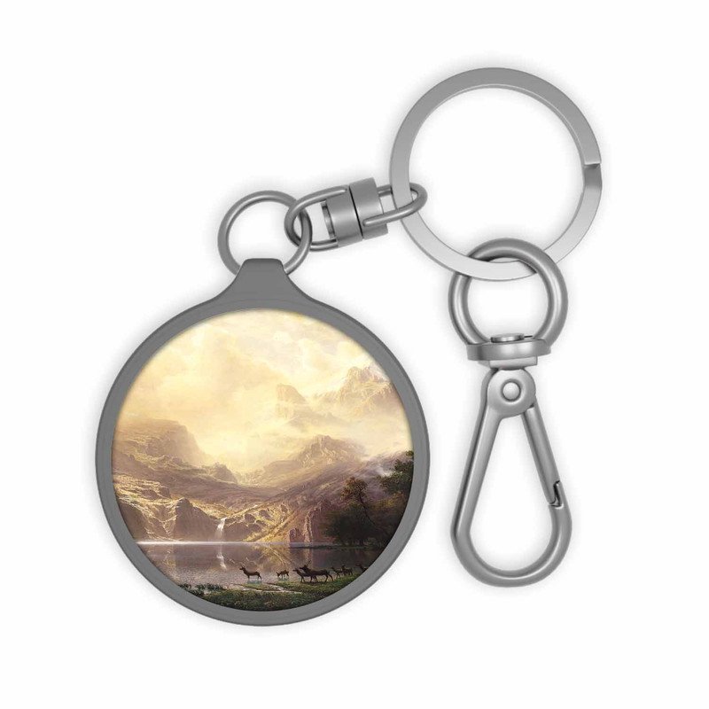 Zavstyle Albert Bierstadt Among the Sierra Nevada Mountains California Keyring Tag Accessories