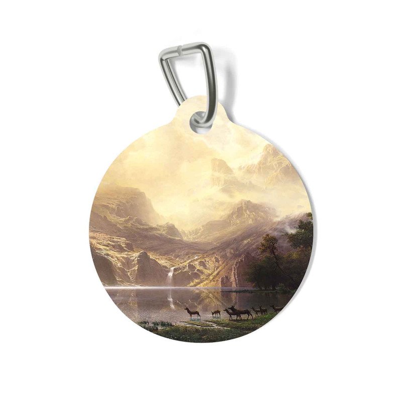 Zavstyle Albert Bierstadt Among the Sierra Nevada Mountains California Pet Tag