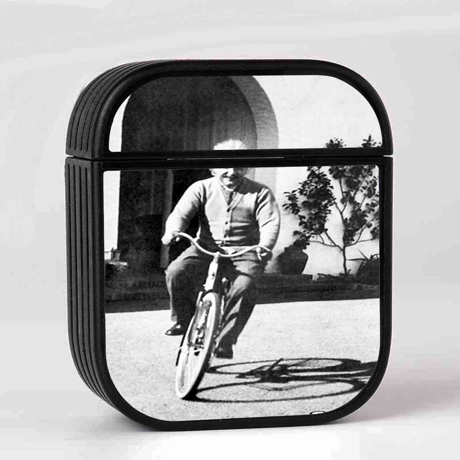 Zavstyle Albert Einstein Riding Bike AirPods Case