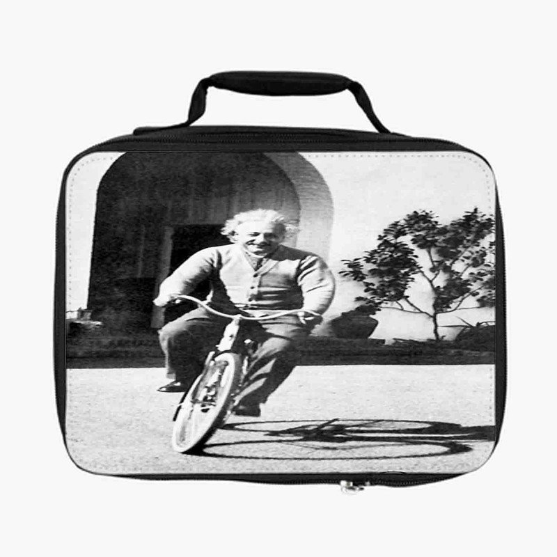Zavstyle Albert Einstein Riding Bike Lunch Bag