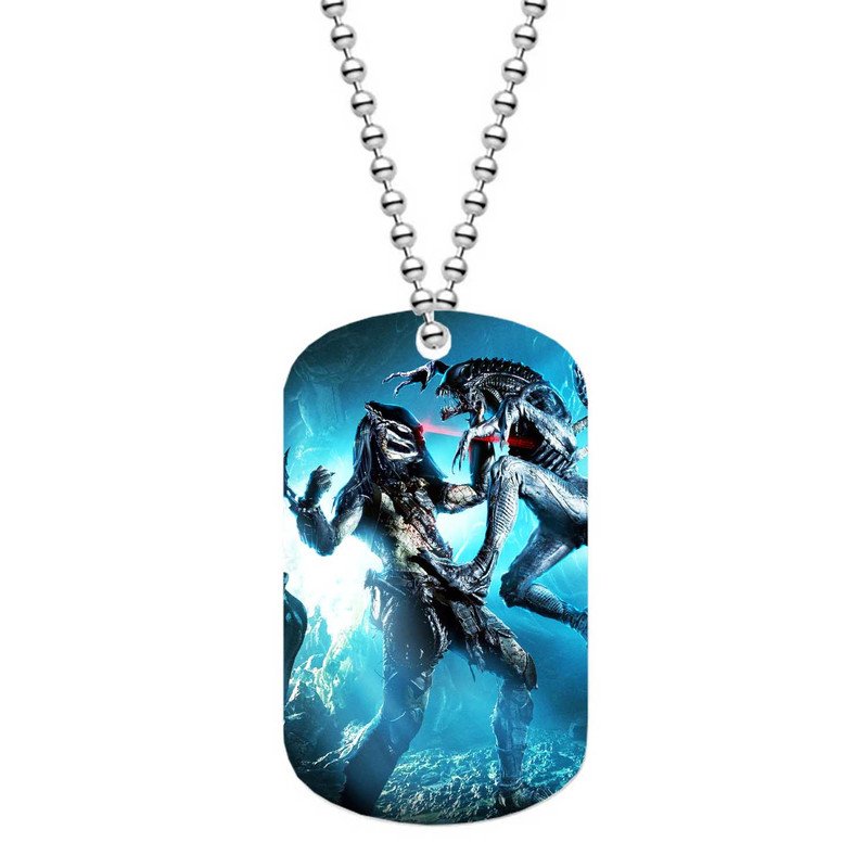 Zavstyle Alien vs Predator Battle Dog Tag Military Stainless Steel