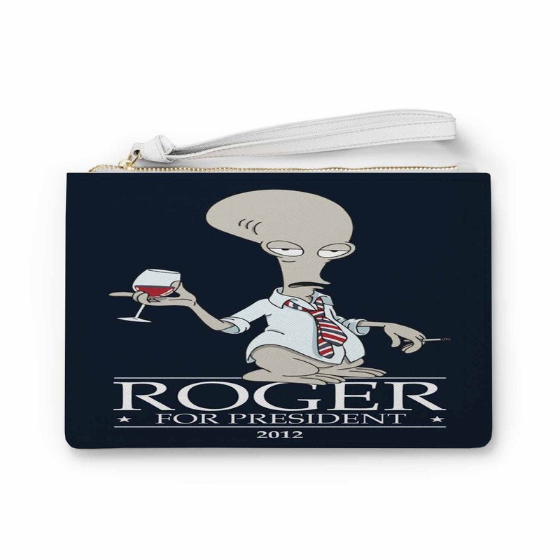 Zavstyle American Dad Roger for President Clutch Bag