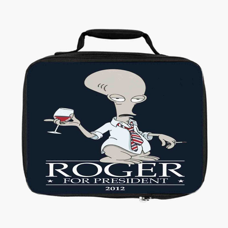 Zavstyle American Dad Roger for President Lunch Bag