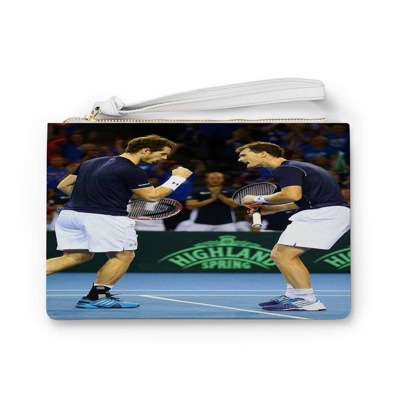 Zavstyle Andy and Jamie Murray Art Clutch Bag