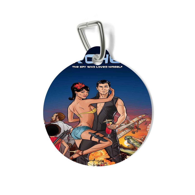 Zavstyle Archer Comic Pet Tag