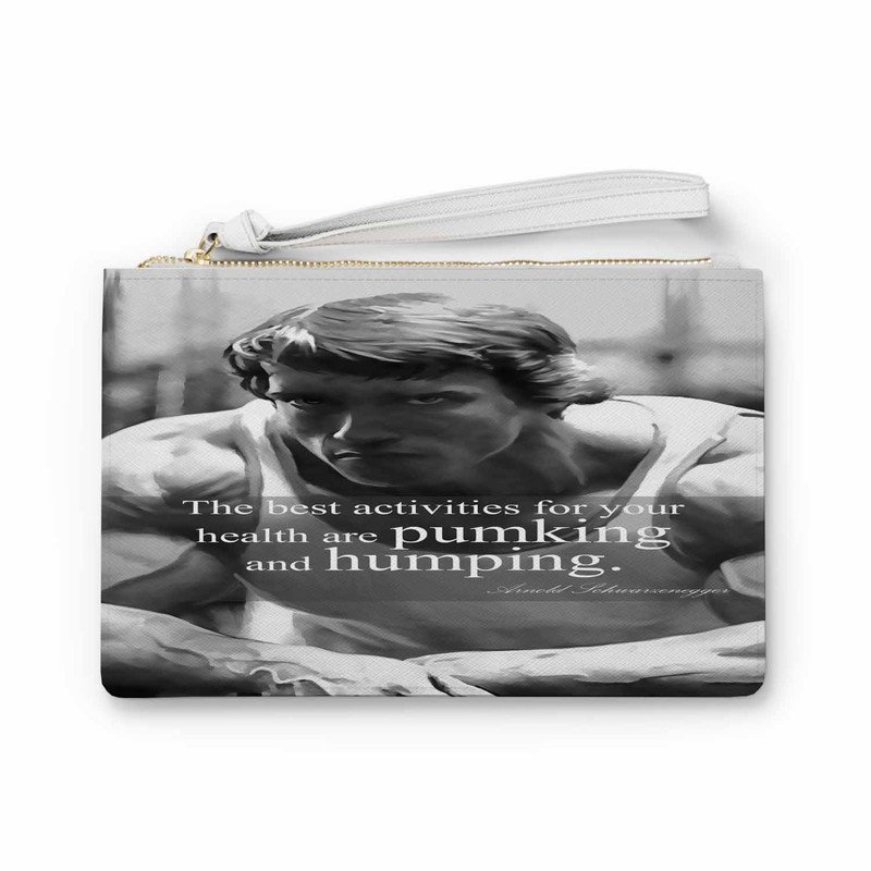 Zavstyle Arnold Schwarzenegger Bodybuilding Quotes Clutch Bag