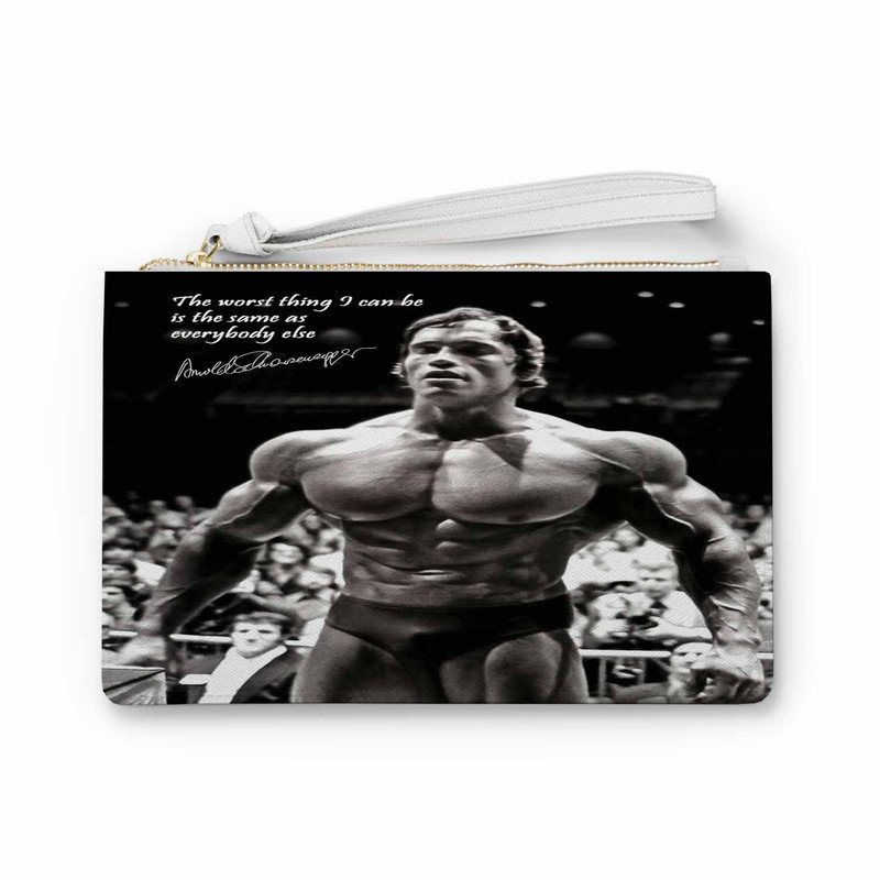 Zavstyle Arnold Schwarzenegger Motivational Quotes Clutch Bag