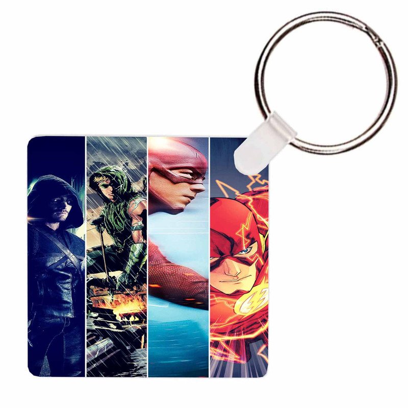Zavstyle Arrow and The Flash Superhero Keychain
