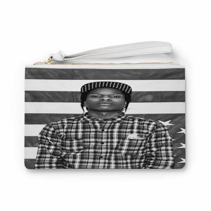 Zavstyle Asap Rocky Rapper Flag Clutch Bag