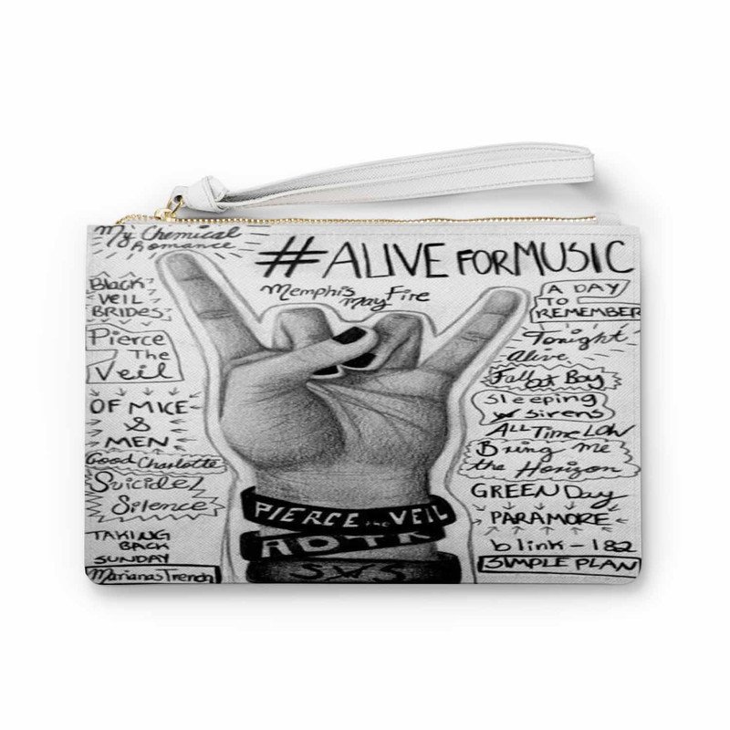 Zavstyle Bands Collage Clutch Bag