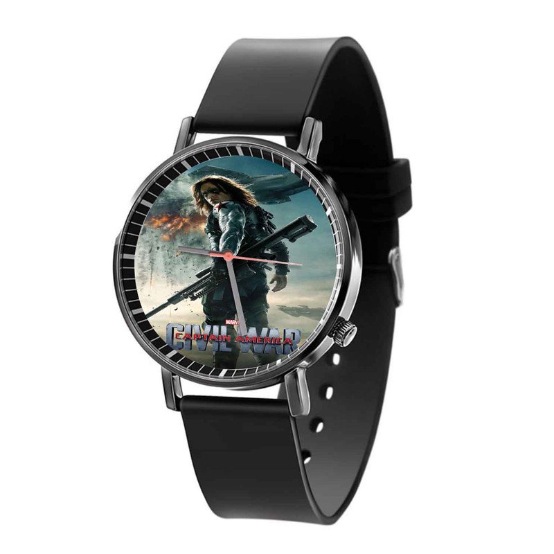 Zavstyle Bucky Barnes Captain America Civil War Print Quartz Watch