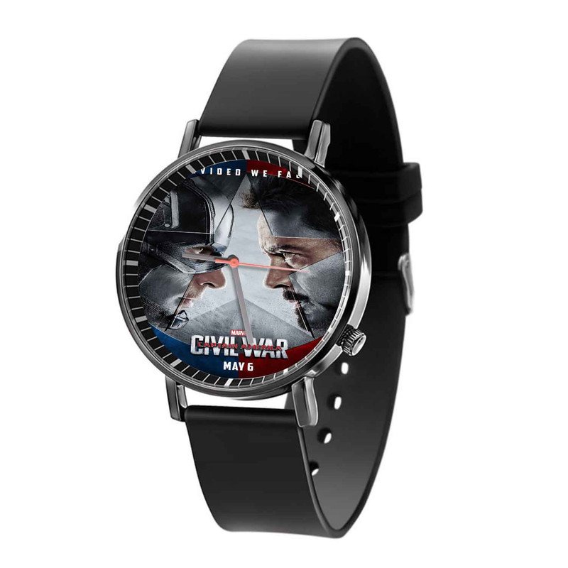 Zavstyle Captain America With Iron Man Civil War Quartz Watch