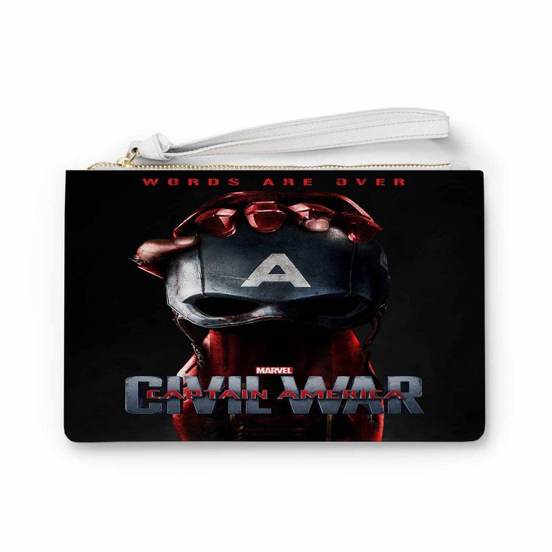 Zavstyle Captain America vs Iron Man Civil War Print Clutch Bag