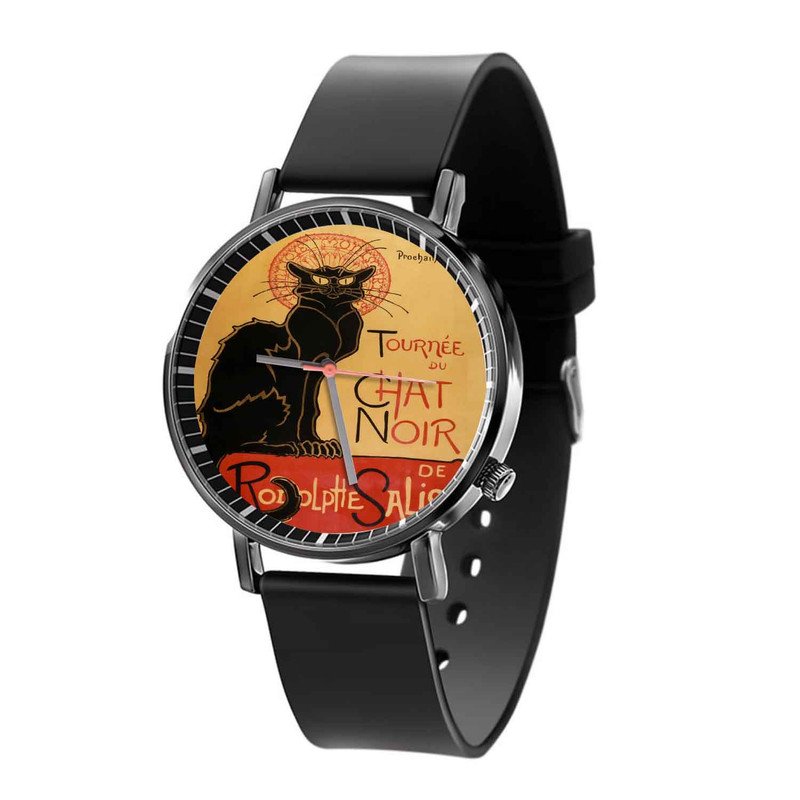 Zavstyle Chat Noir Quartz Watch