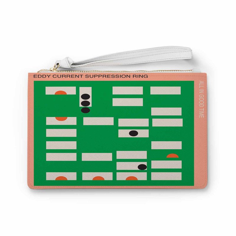 Zavstyle Eddy Current Suppression Ring All in Good Time Clutch Bag
