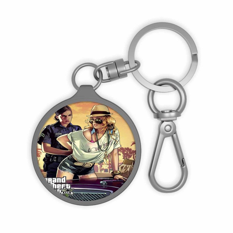 Zavstyle Grand Theft Auto 5 With Police Keyring Tag Accessories