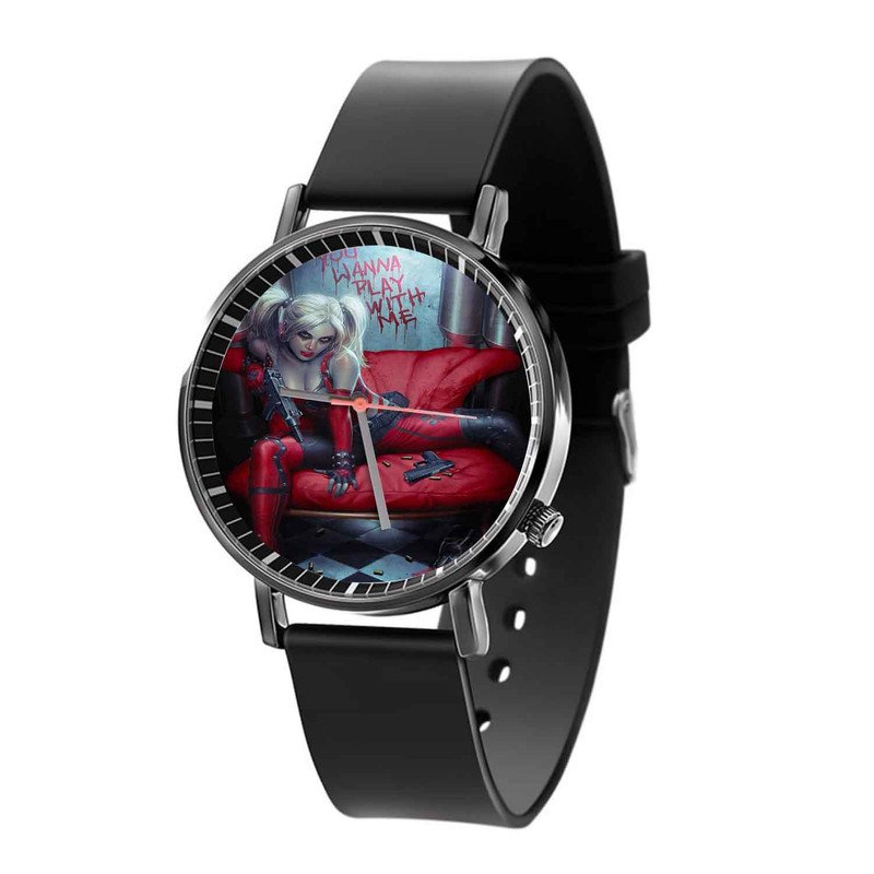 Zavstyle Harley Quinn You Wanna Play With Me Print Quartz Watch