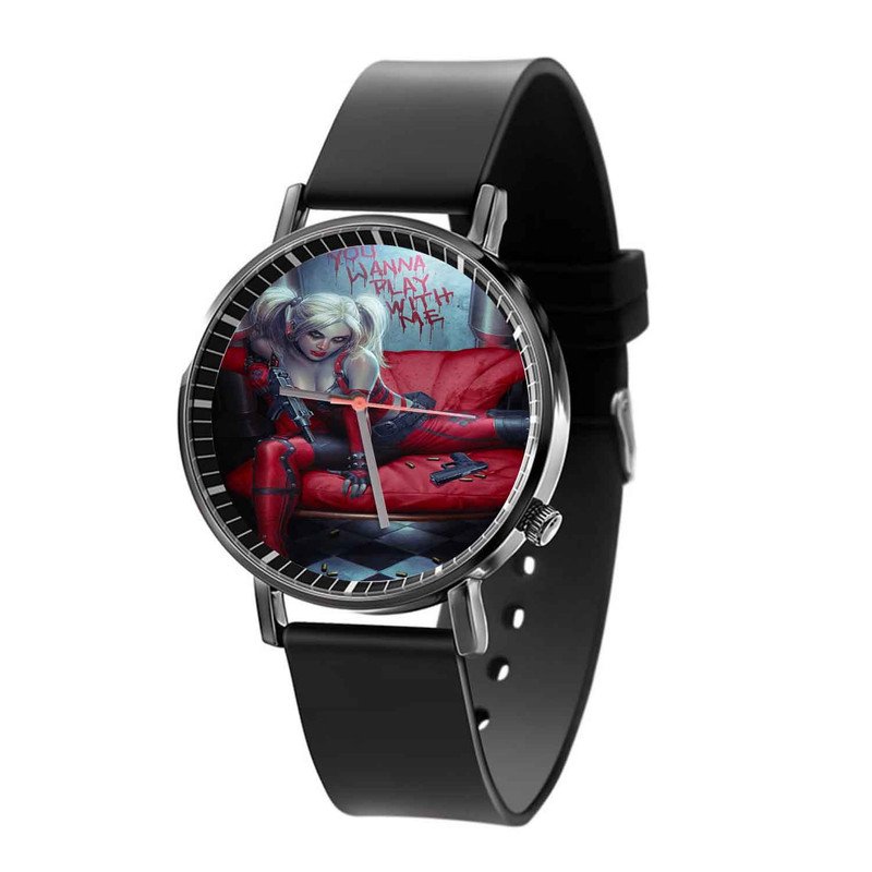Zavstyle Harley Quinn You Wanna Play With Me Quartz Watch