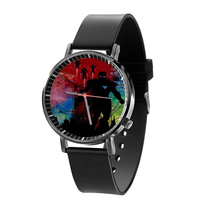 Zavstyle Iron Man Colorfull Silhouette Quartz Watch