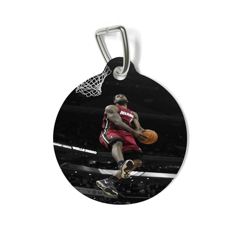 Zavstyle Lebron James Selective Color Dunk Basketball Pet Tag
