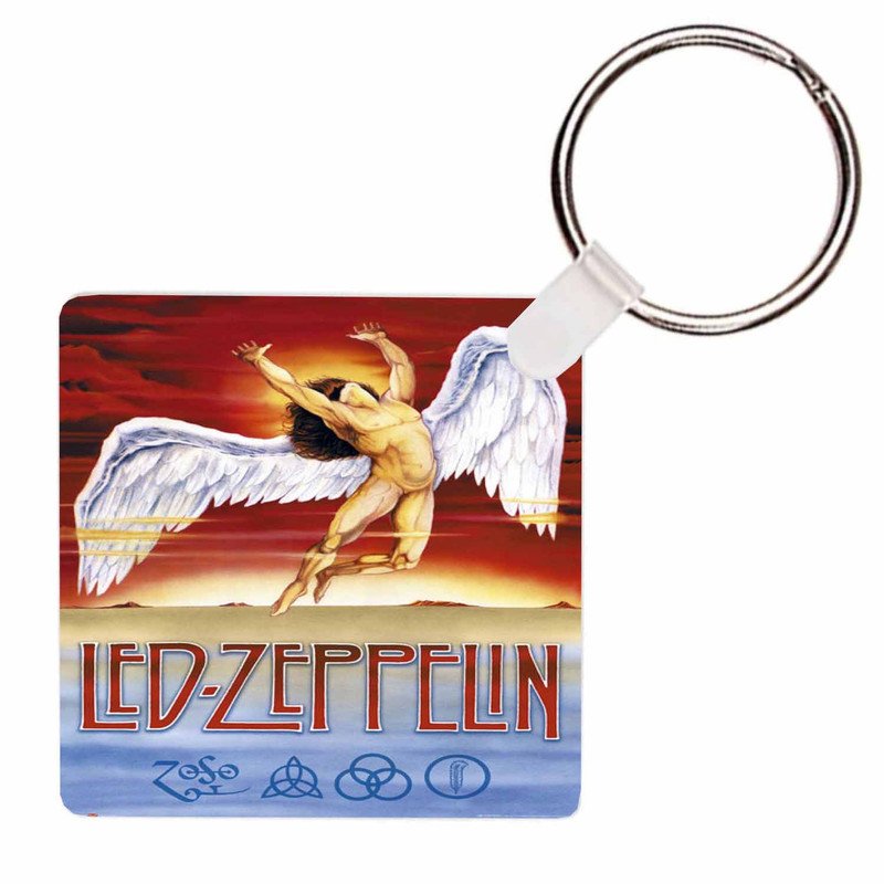 Zavstyle Led Zeppelin Swan Song Print Keychain