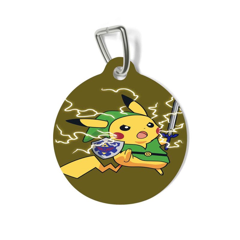 Zavstyle Link The Legend of Zelda Pikachu Pokemon Pet Tag