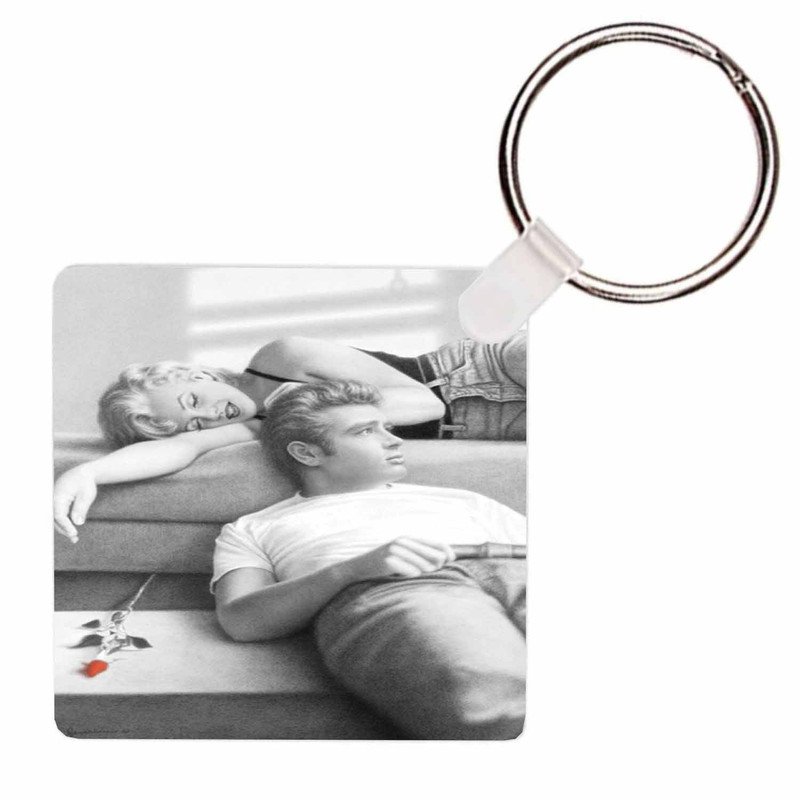 Zavstyle Marilyn Monroe and James Dean Keychain