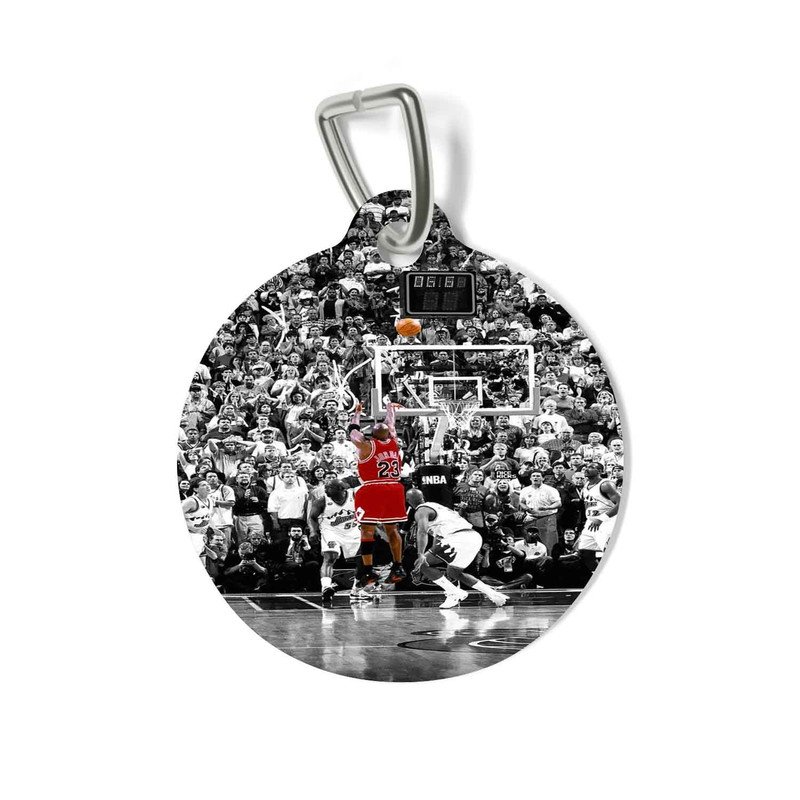Zavstyle Michael Jordan Last Shoot Basketball Pet Tag