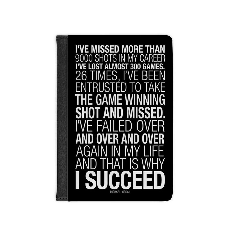 Zavstyle Michael Jordan Why I Succeed Quotes Passport Cover