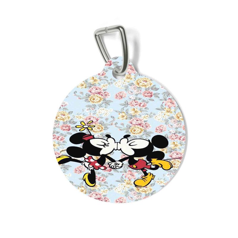 Zavstyle Mickey Mouse and Minnie Mouse Kiss Pet Tag