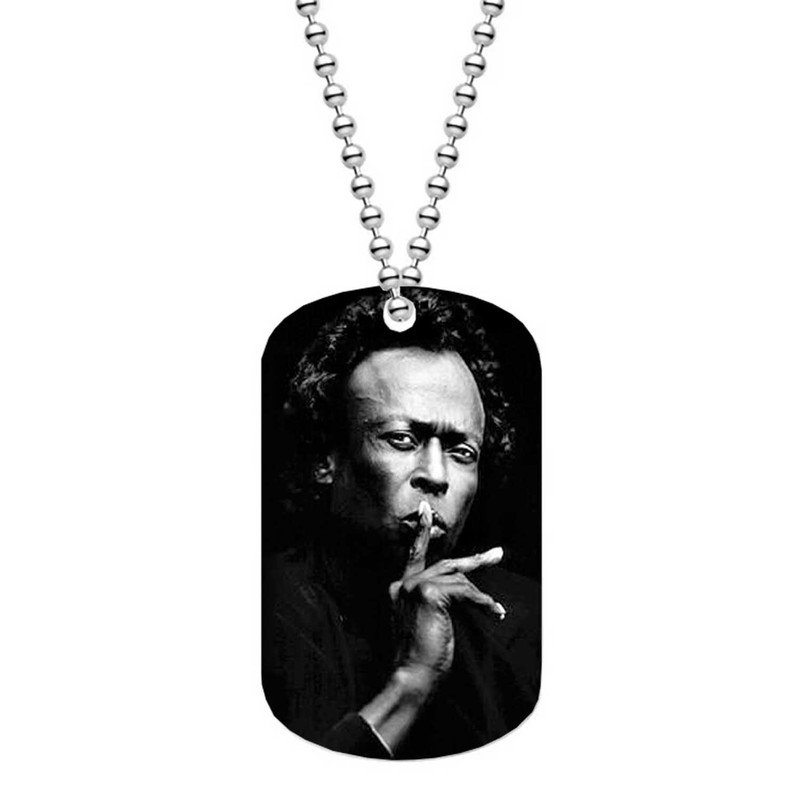 Zavstyle Miles Davis Dog Tag Military Stainless Steel