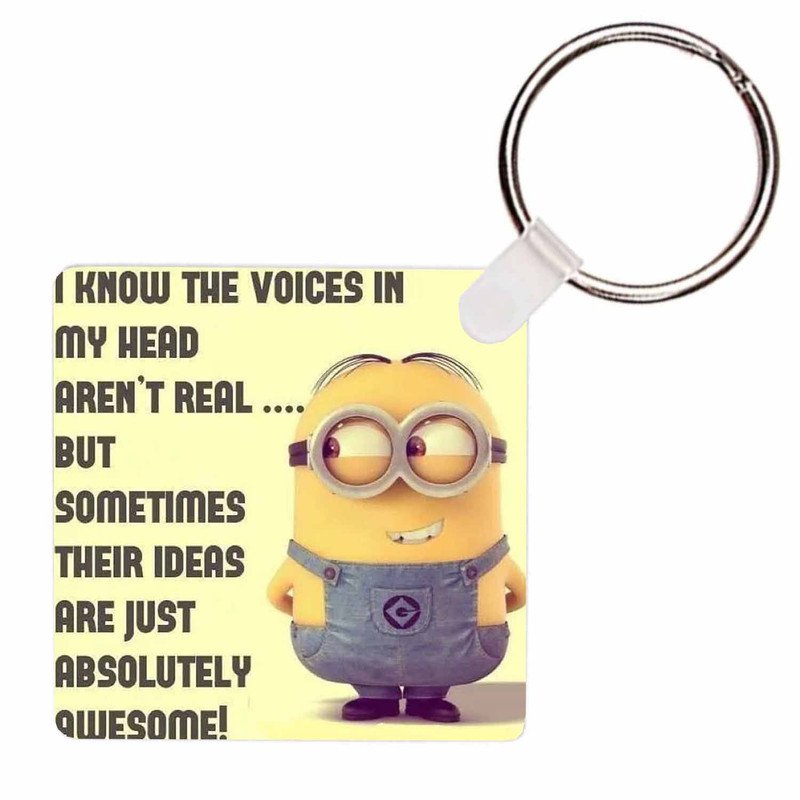 Zavstyle Minions Quotes Keychain