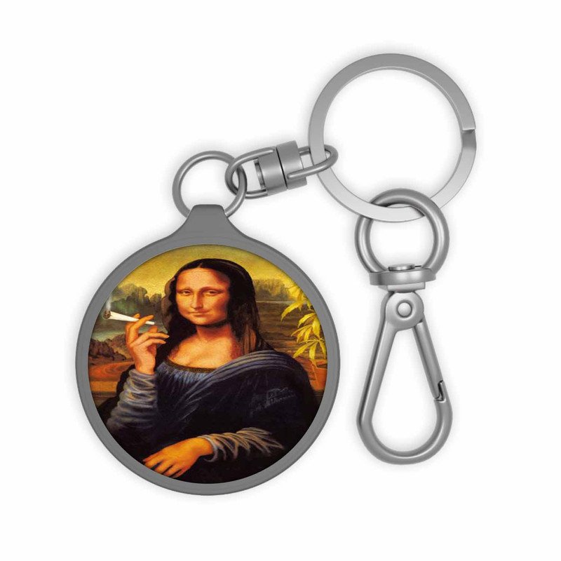 Zavstyle Mona Lisa Smoking Joint Keyring Tag Accessories