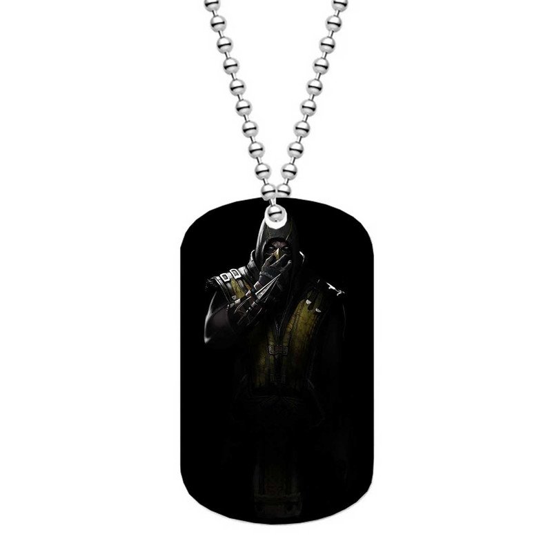 Zavstyle Mortal Kombat X Scorpion The Dark Dog Tag Military Stainless Steel