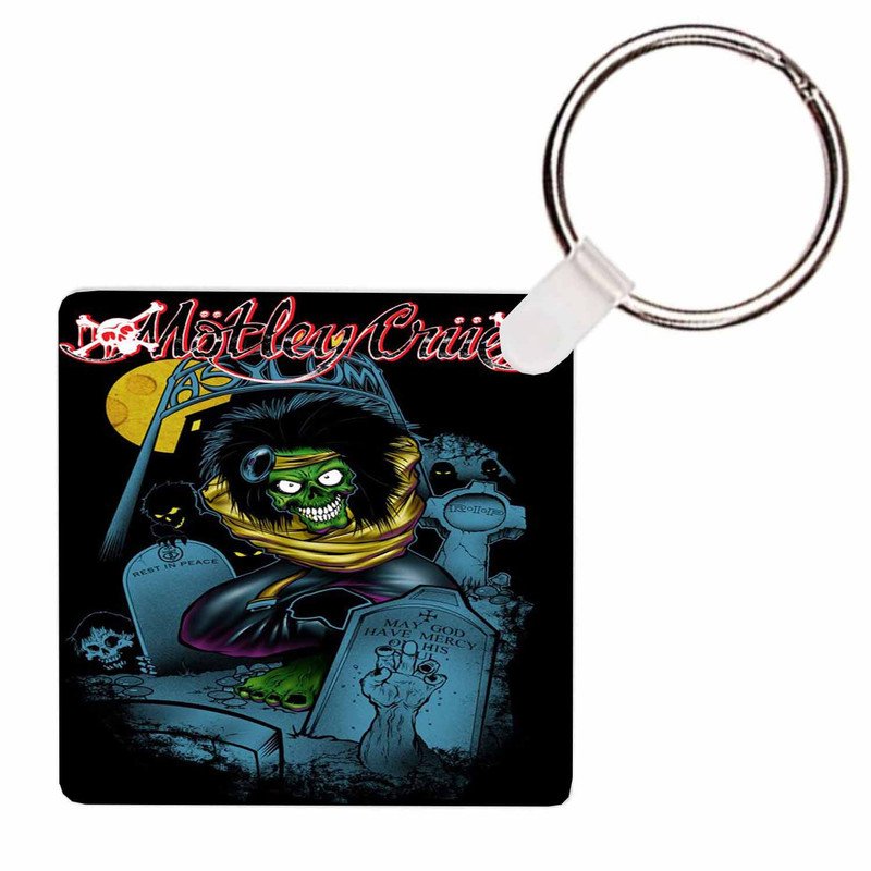 Zavstyle Motley Crue Print Keychain