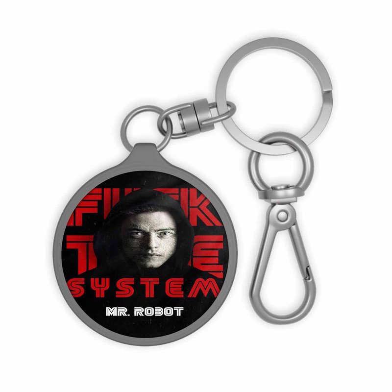 Zavstyle Mr Robot Fuck The System Keyring Tag Accessories