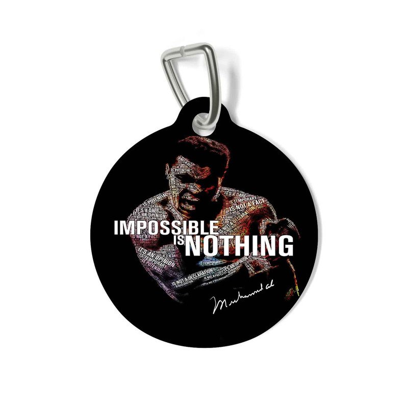 Zavstyle Muhammad Ali Motivational Quotes Pet Tag