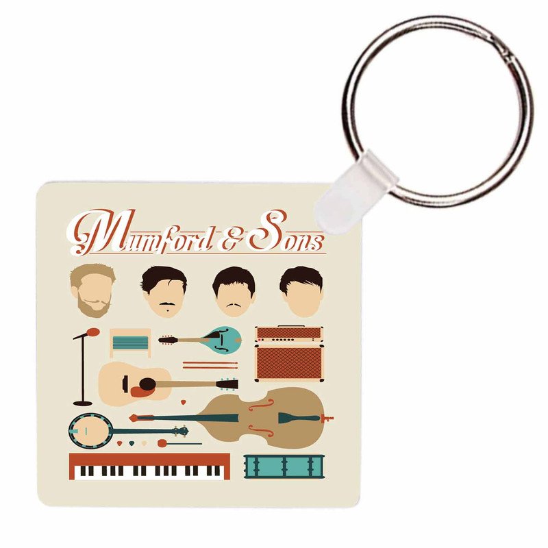 Zavstyle Mumford and Sons Print Keychain