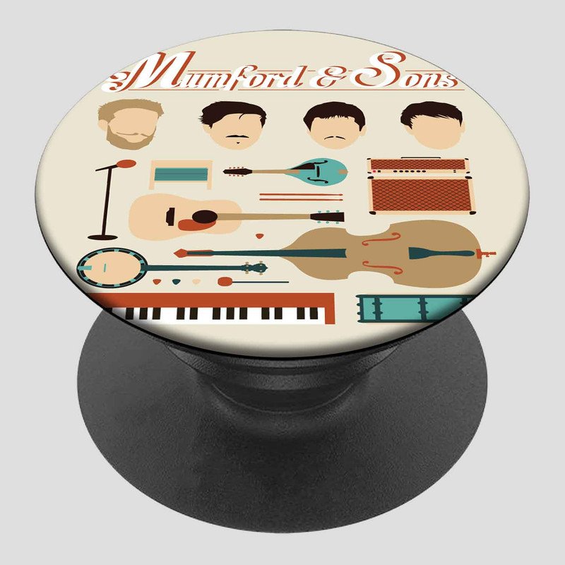 Zavstyle Mumford and Sons Print Pop able Phone Stands