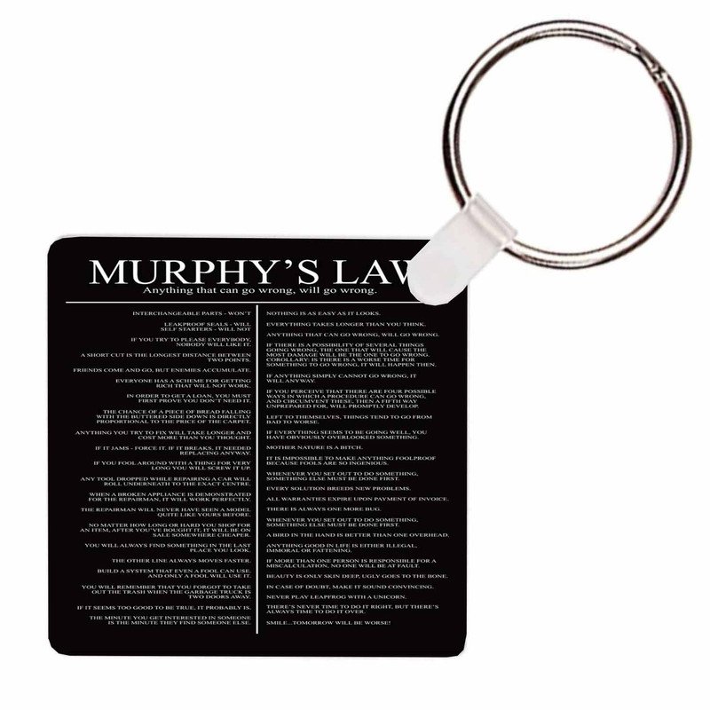 Zavstyle Murphy s Law Poster Keychain