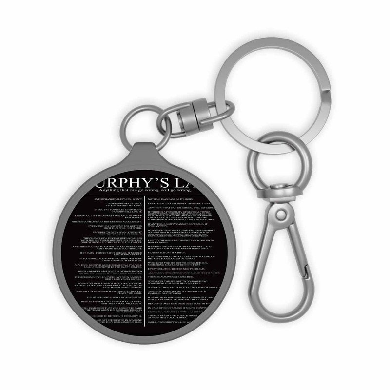 Zavstyle Murphy s Law Poster Keyring Tag Accessories