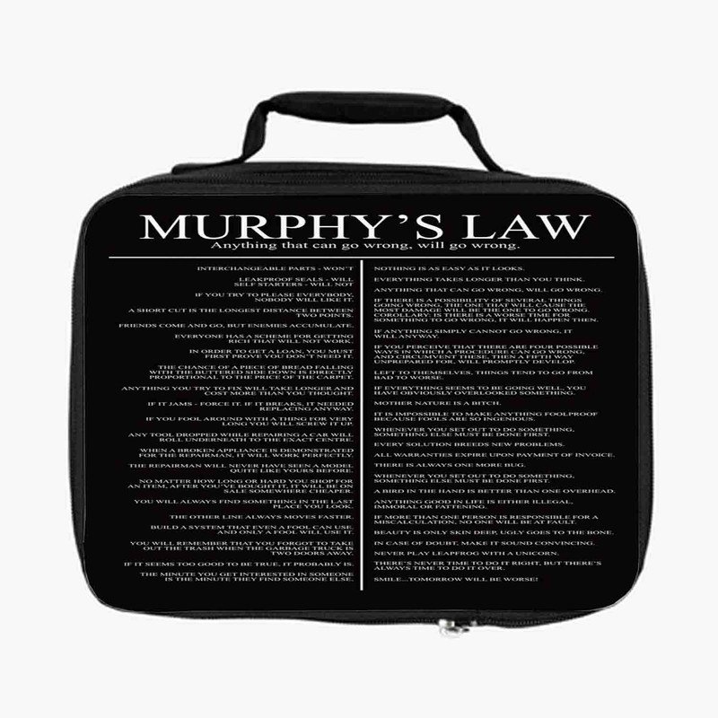 Zavstyle Murphy s Law Poster Lunch Bag